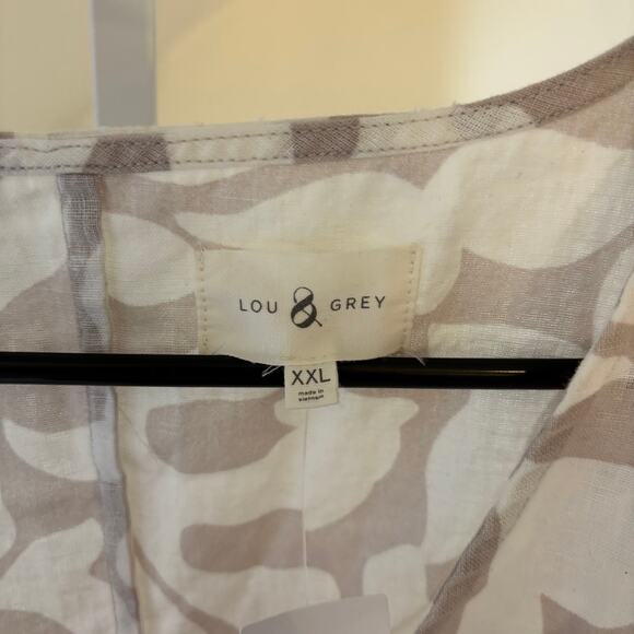 Loft Lou & Grey NWT Jungle Linen Cotton Wide Leg Crop Pant & Tie Front Tank XXL - Picture 6 of 15